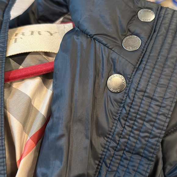 Burberry Brit Down Dark Navy Blue Quilted Dalesbury Puffer Jacket Small Petite - Picture 13 of 14